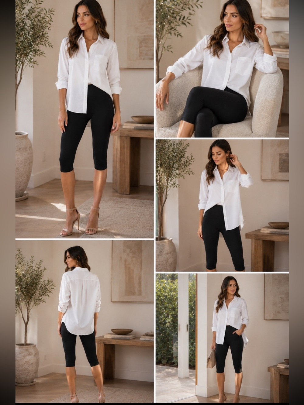 ShopEvelynne Black Cropped Ponte Capris